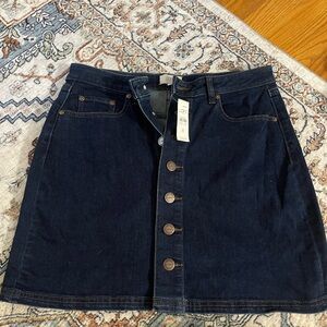 LOFT Dark Blue Denim Skirt